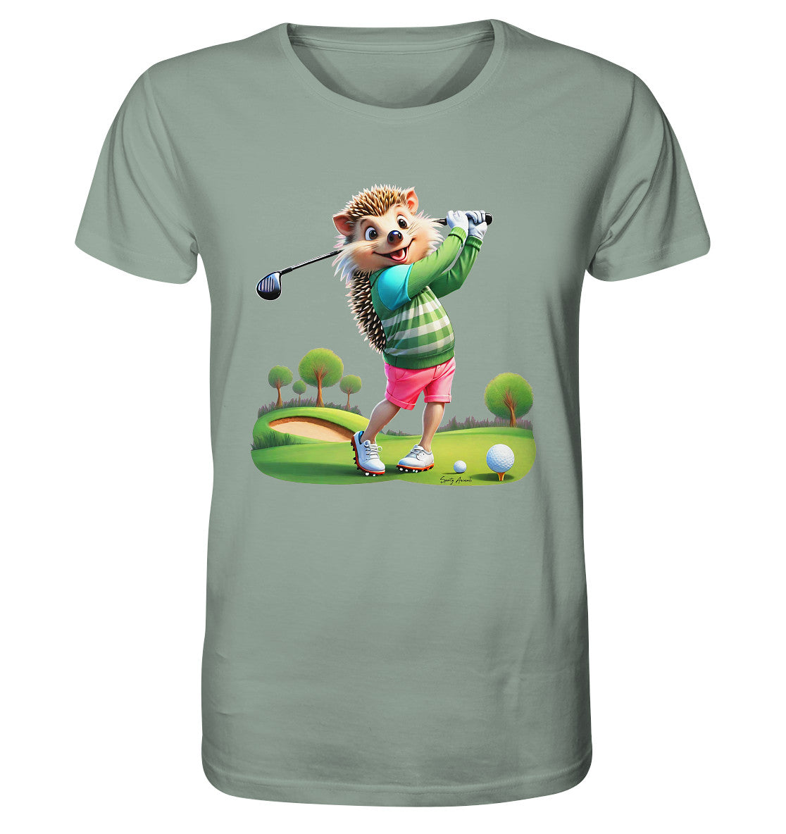 Golfing Hedgehog Unisex - Organic Shirt