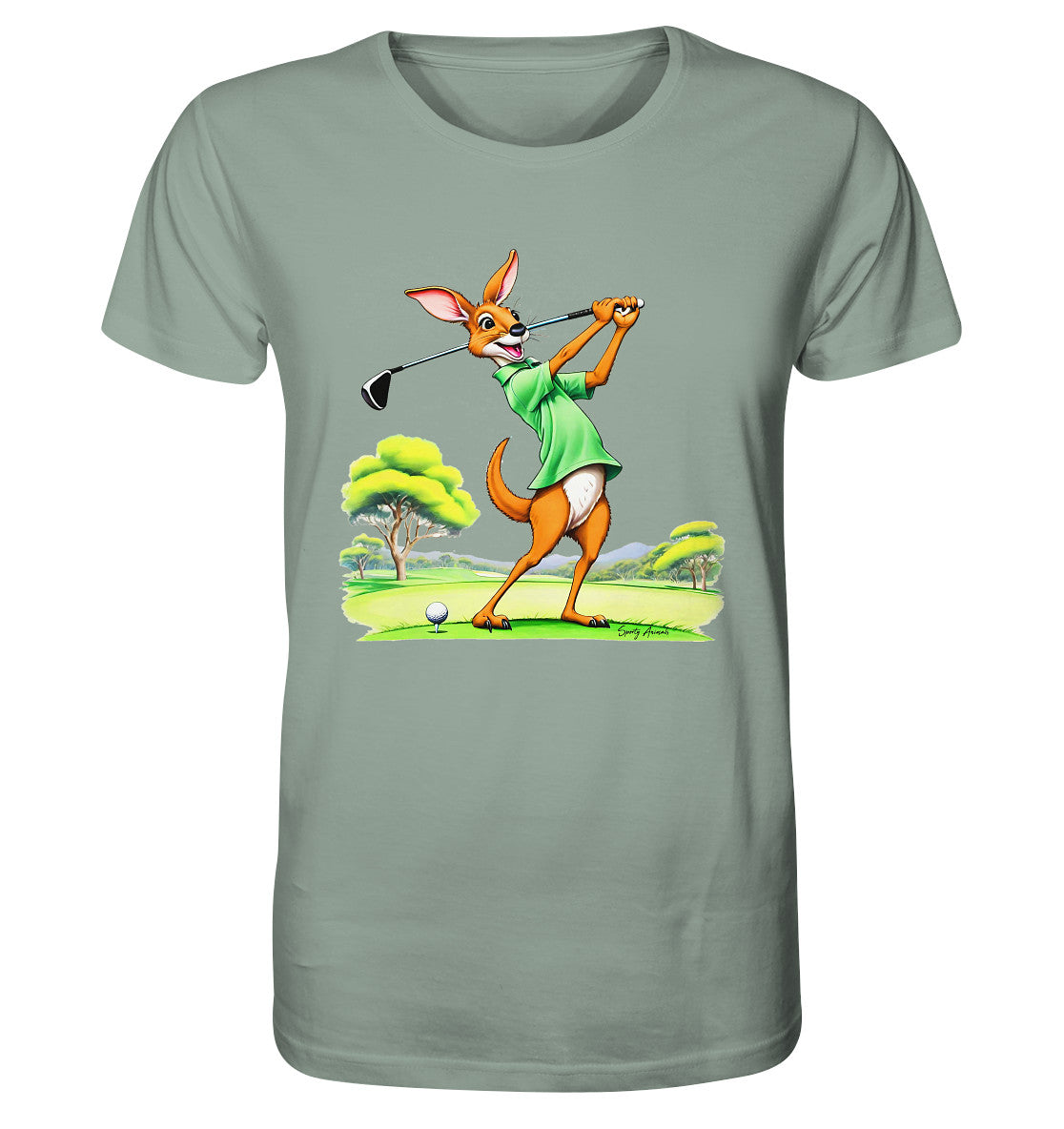 Golfing Kangaroo Unisex - Organic Shirt