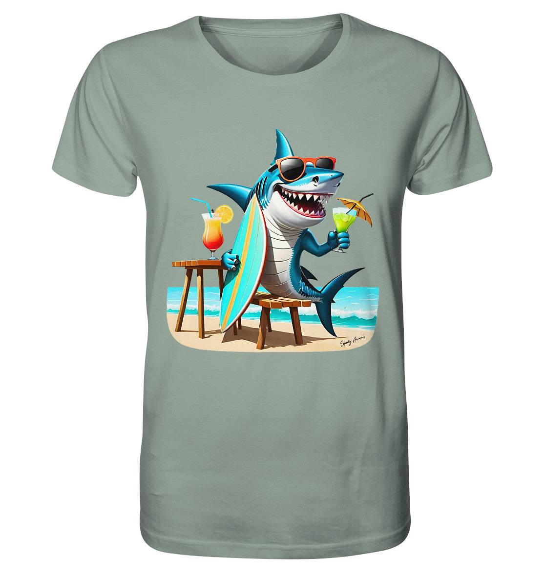 Surfing Shark Unisex - Organic Shirt