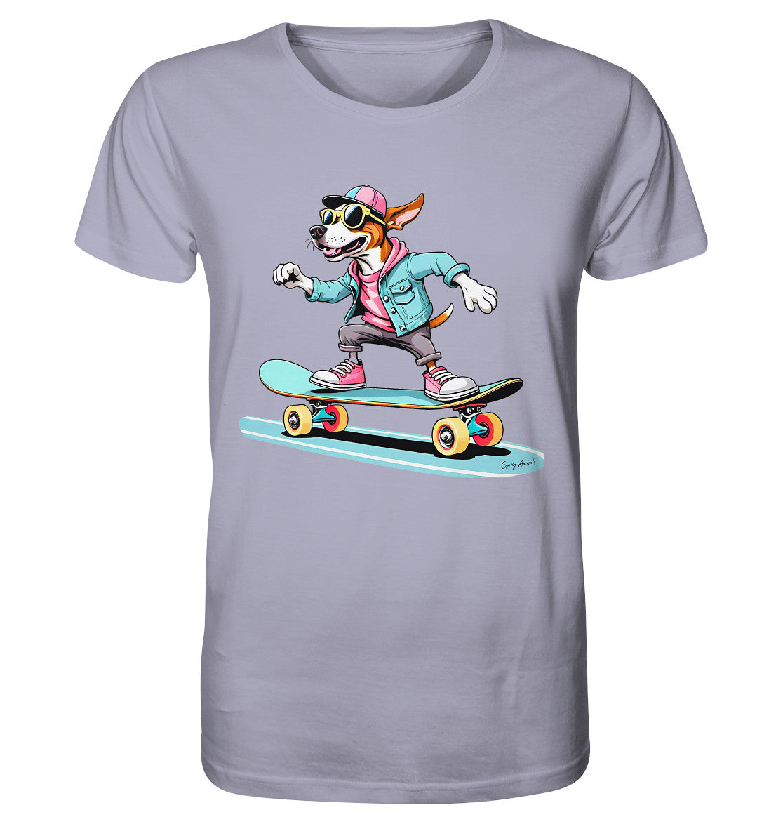 Skateboarding Dog Unisex  - Organic Shirt