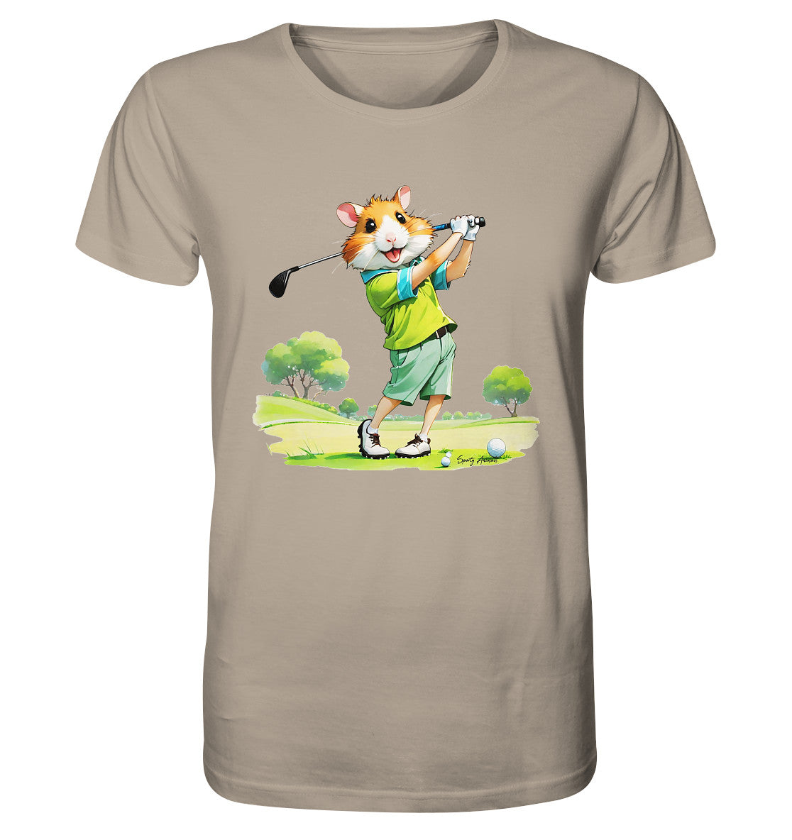 Golfing Hamster Unisex - Organic Shirt