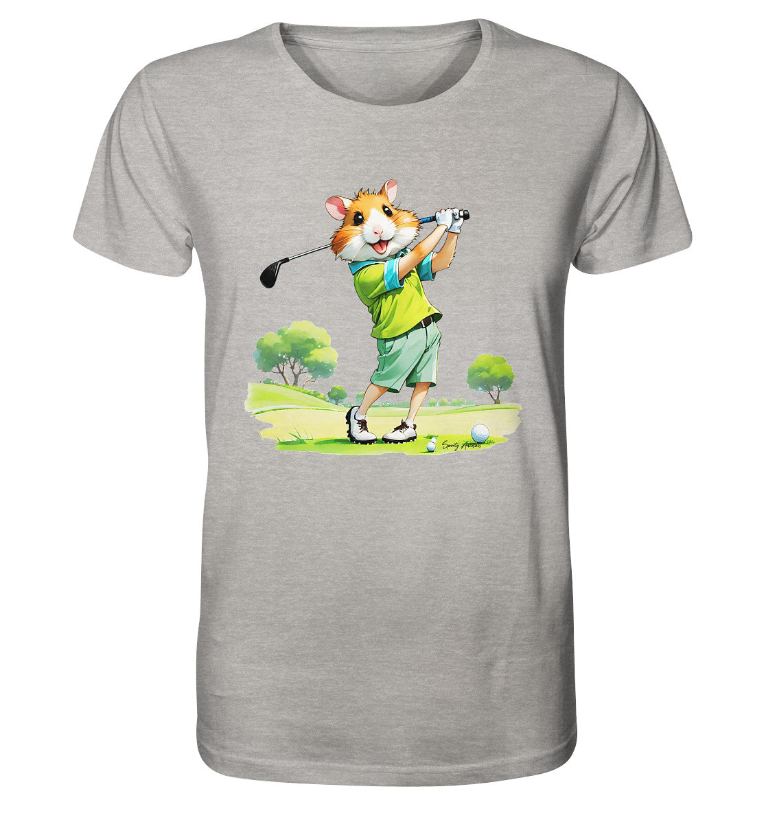 Golfing Hamster Unisex - Organic Shirt