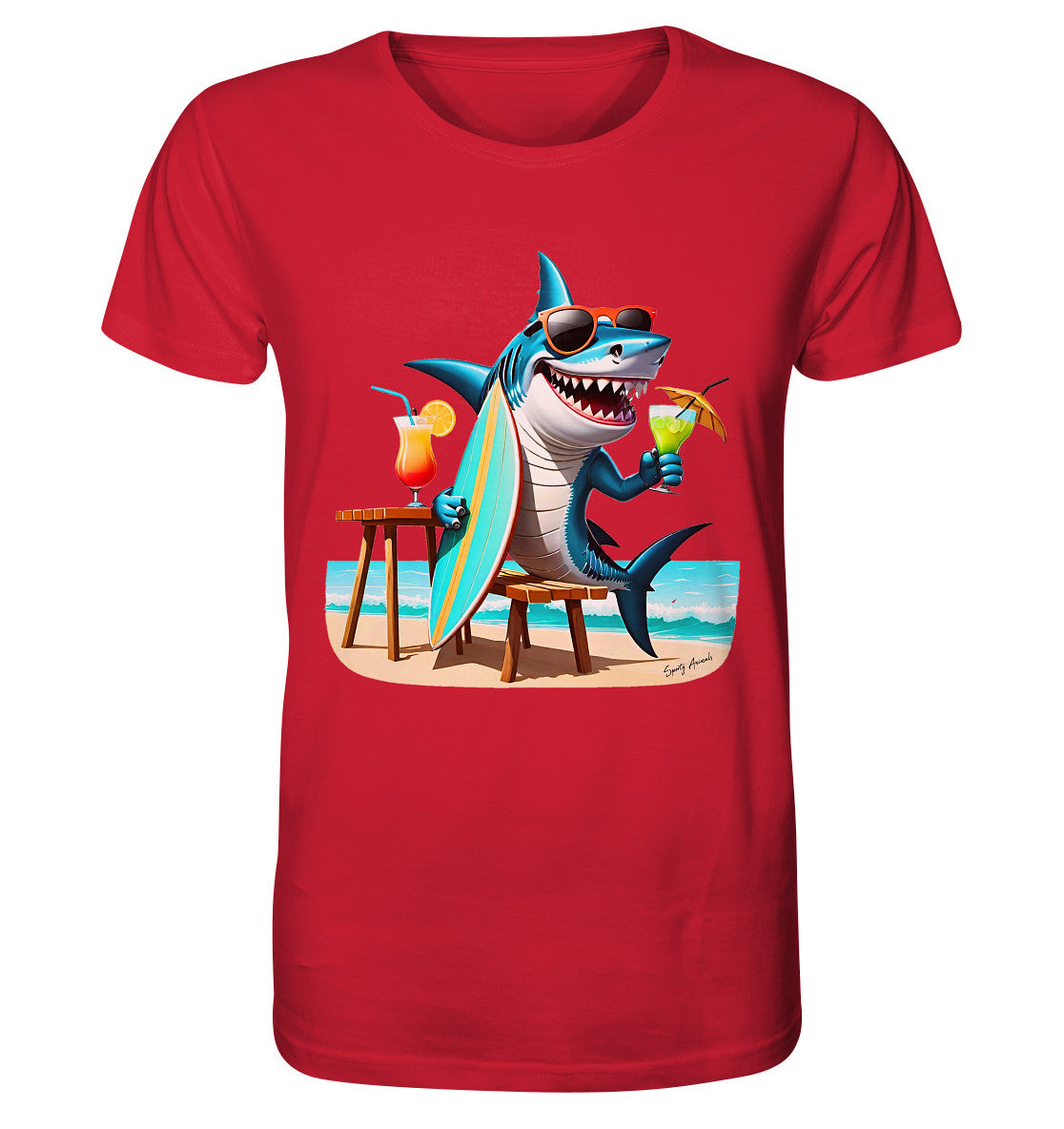 Surfing Shark Unisex - Organic Shirt