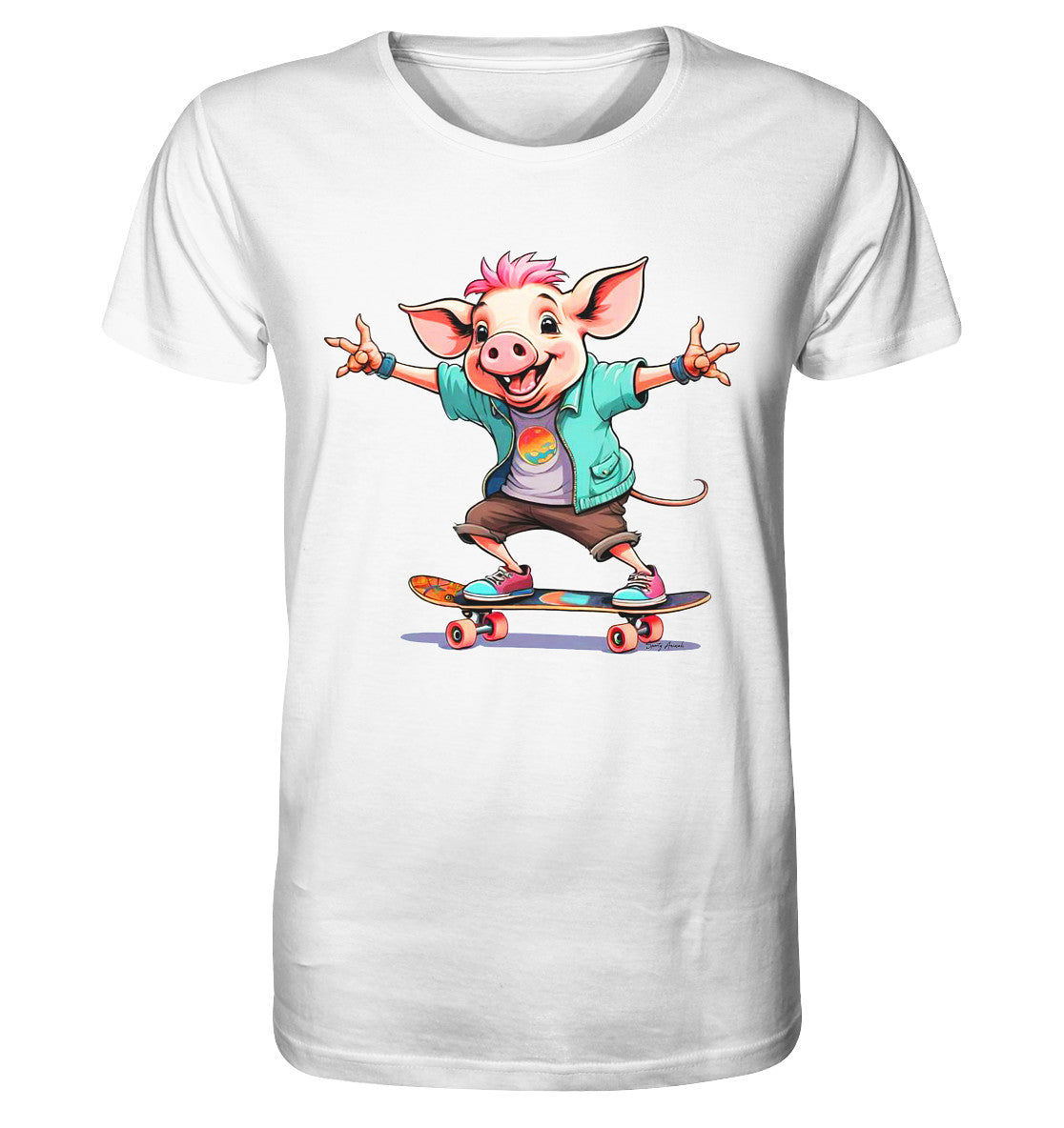 Skateboarding Pork - Organic Shirt