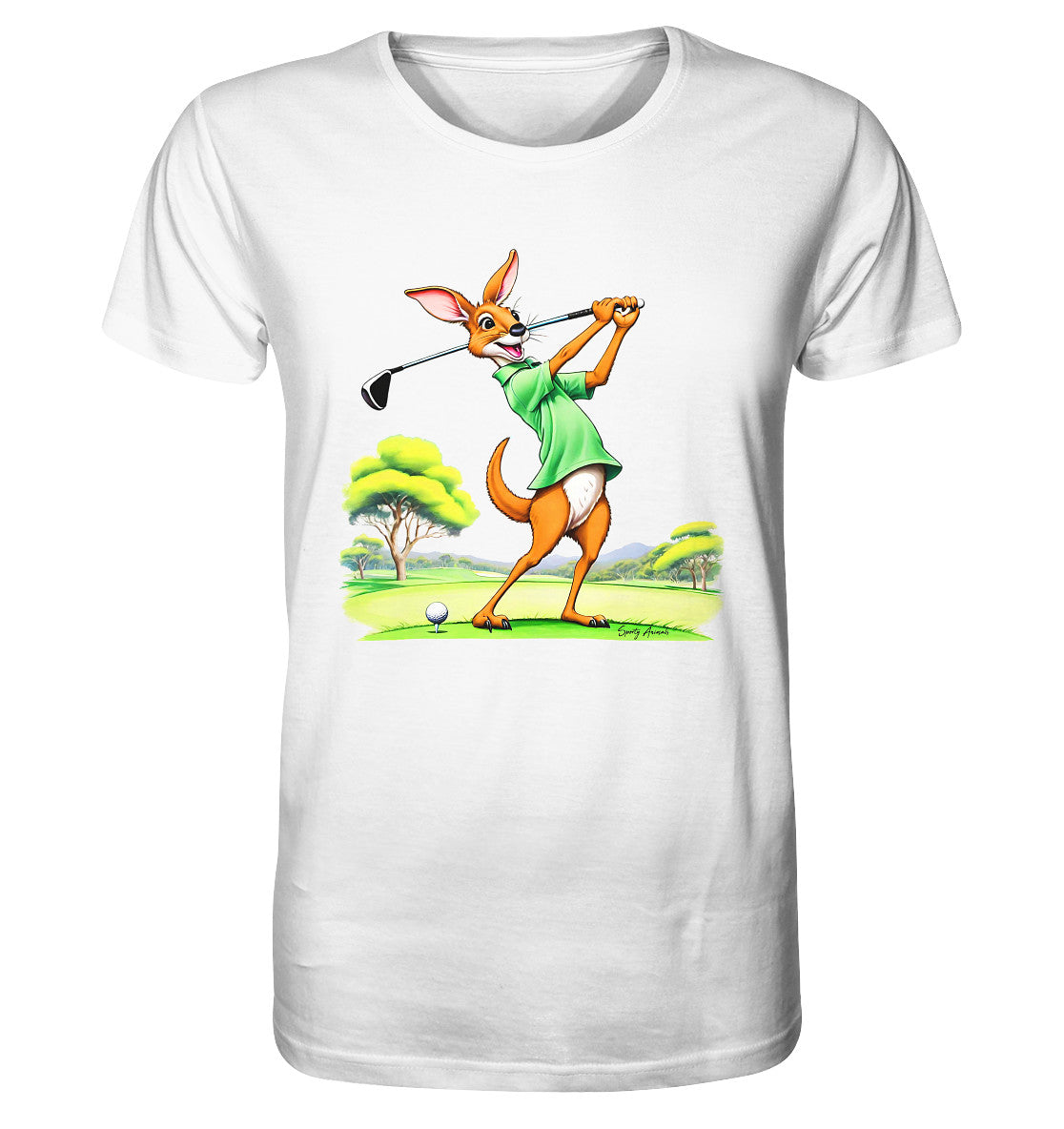 Golfing Kangaroo Unisex - Organic Shirt