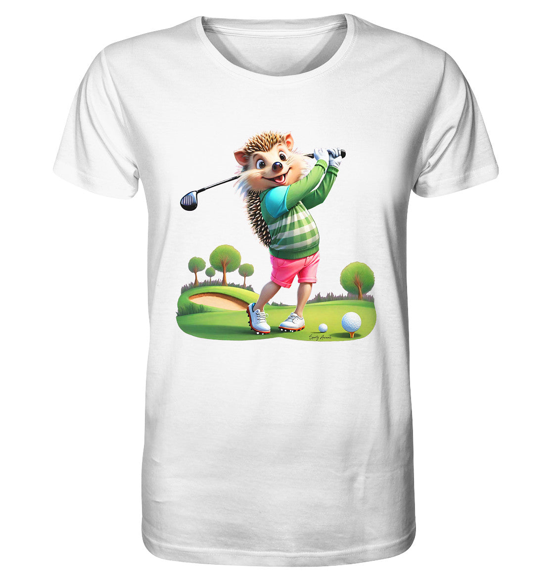 Golfing Hedgehog Unisex - Organic Shirt