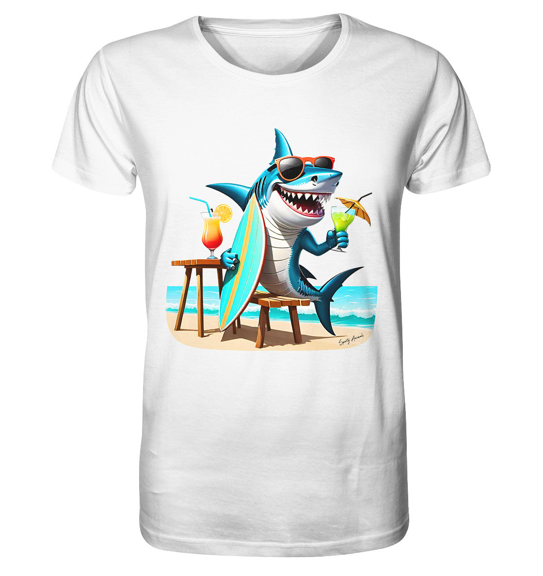 Surfing Shark Unisex - Organic Shirt