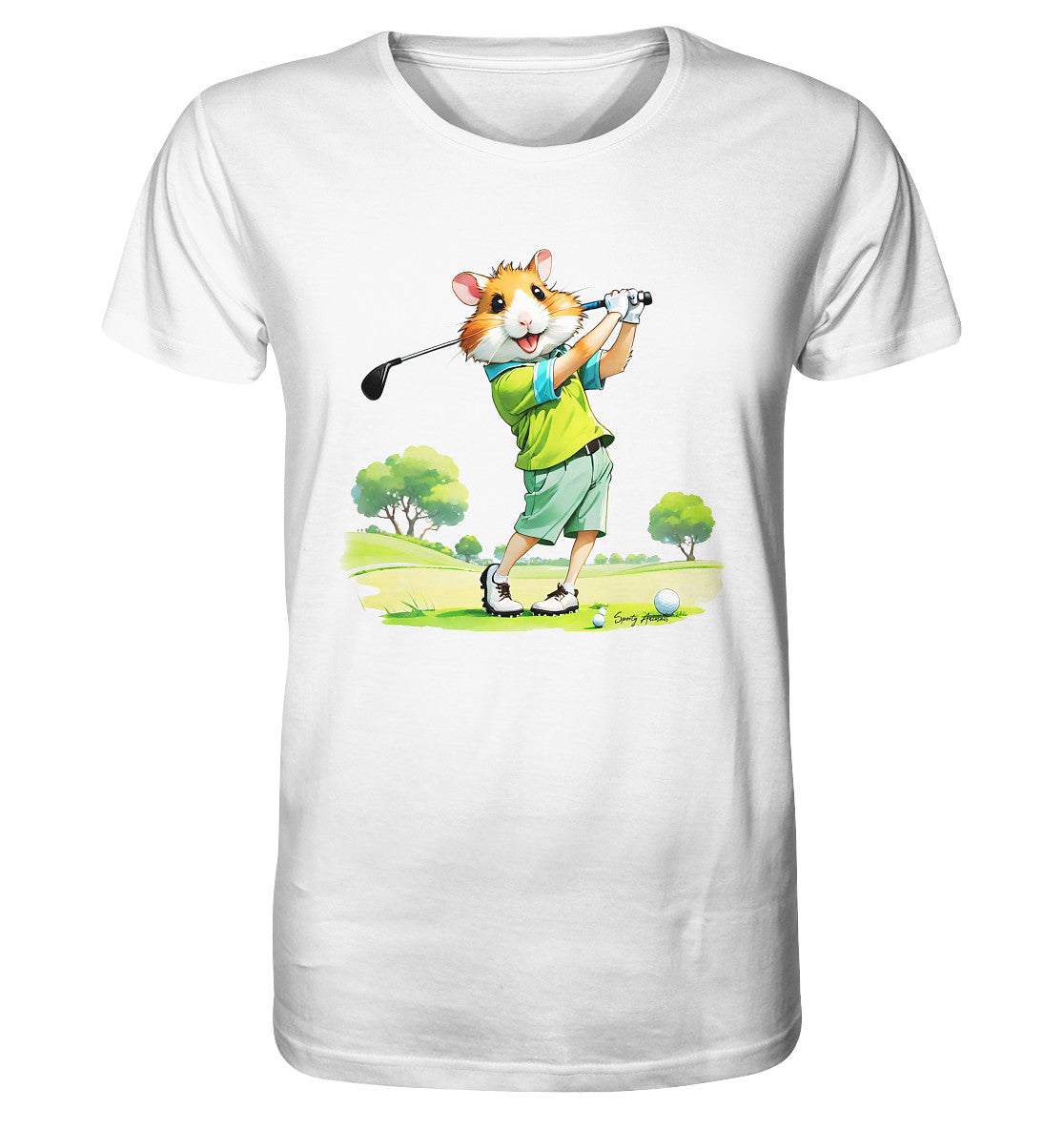 Golfing Hamster Unisex - Organic Shirt