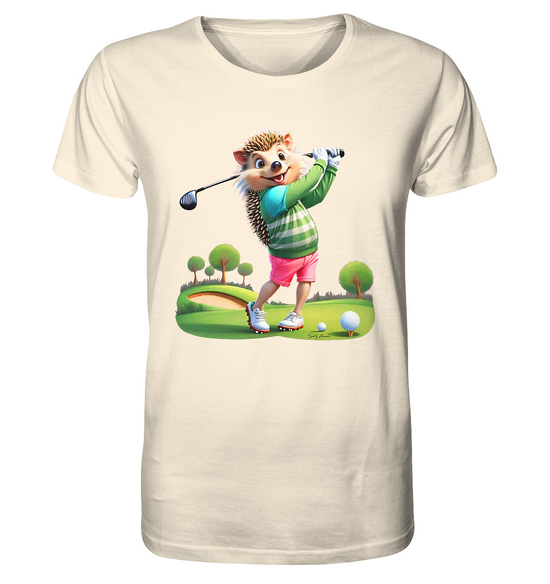 Golfing Hedgehog Unisex - Organic Shirt