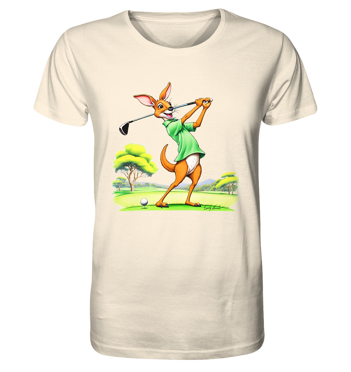 Golfing Kangaroo Unisex - Organic Shirt