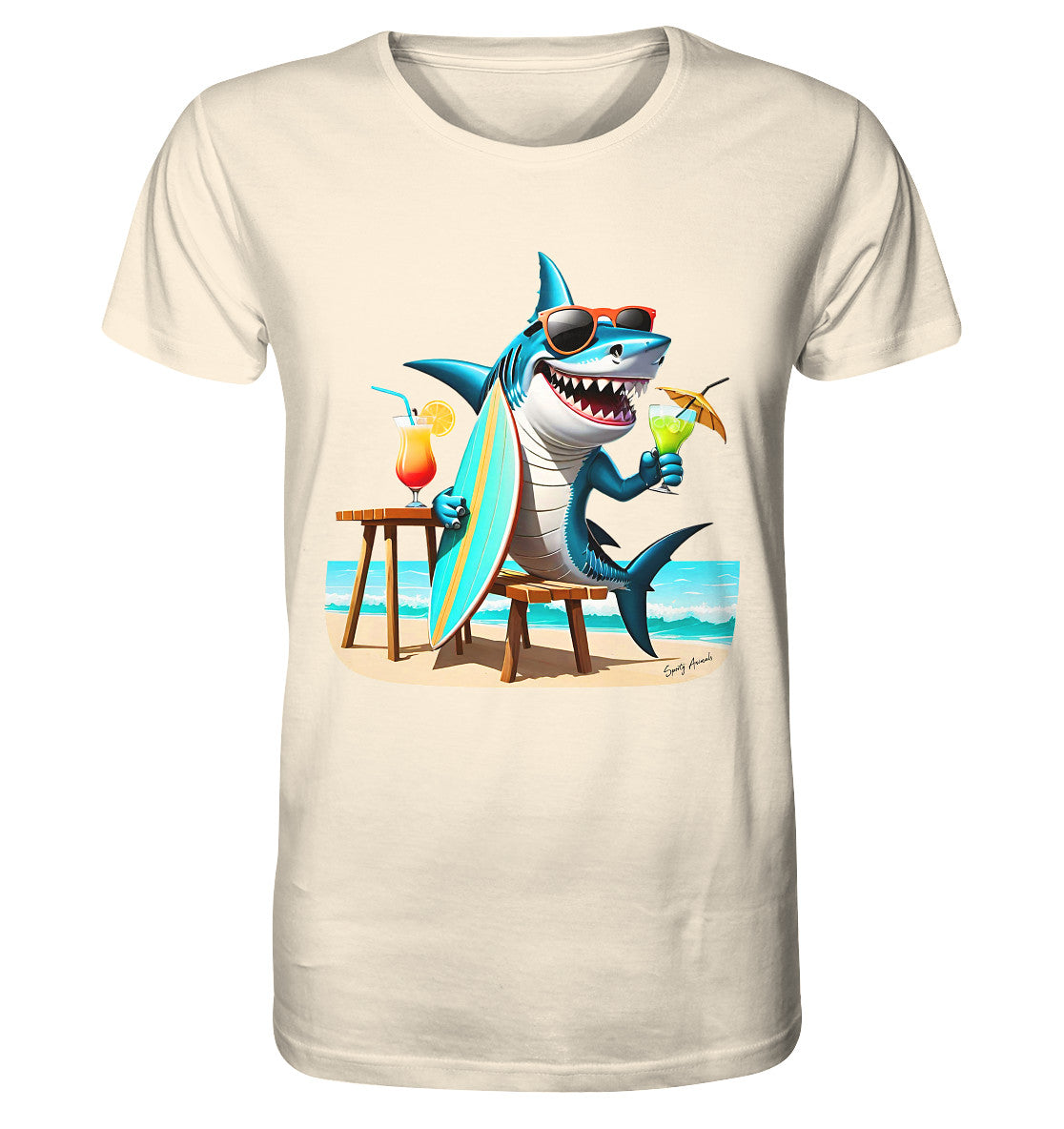 Surfing Shark Unisex - Organic Shirt