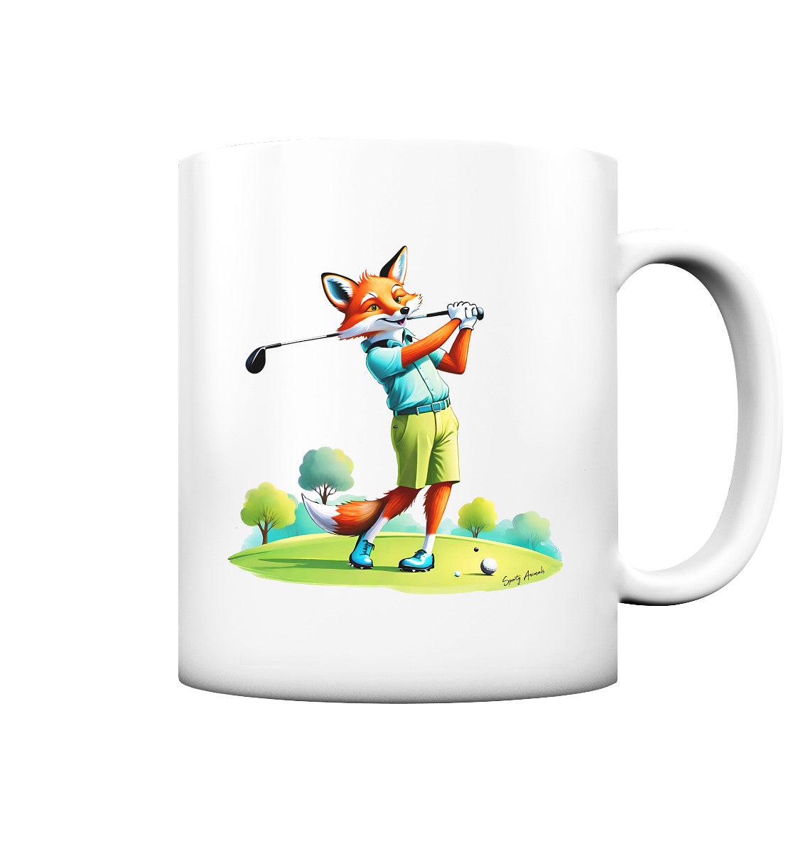 Golfing Fox - Tasse matt