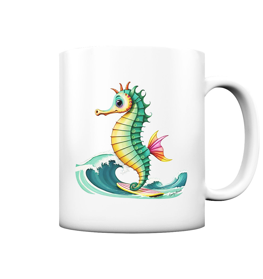 Surfing Seahorse - Tasse matt