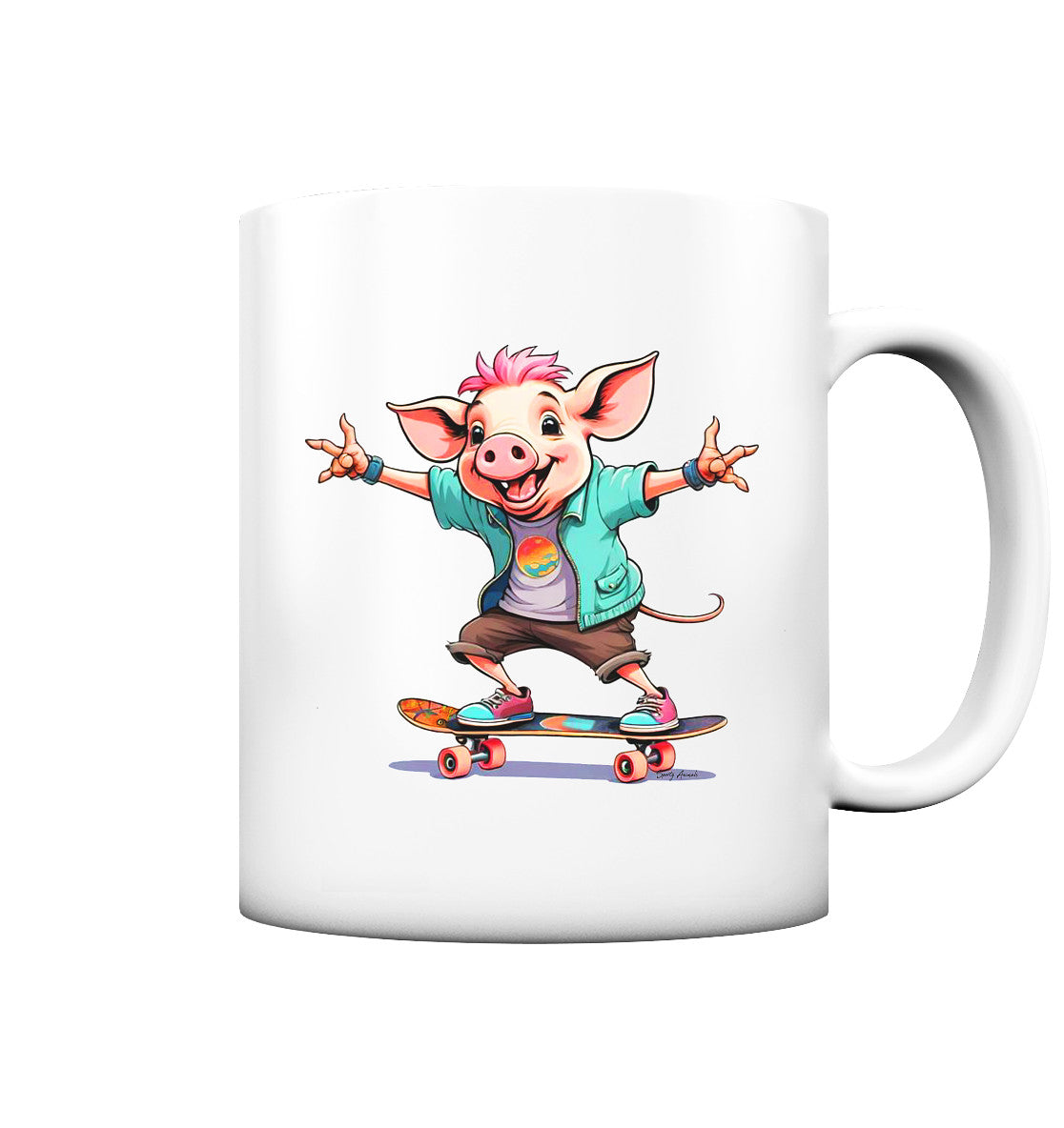 Skateboarding Pork - Tasse matt