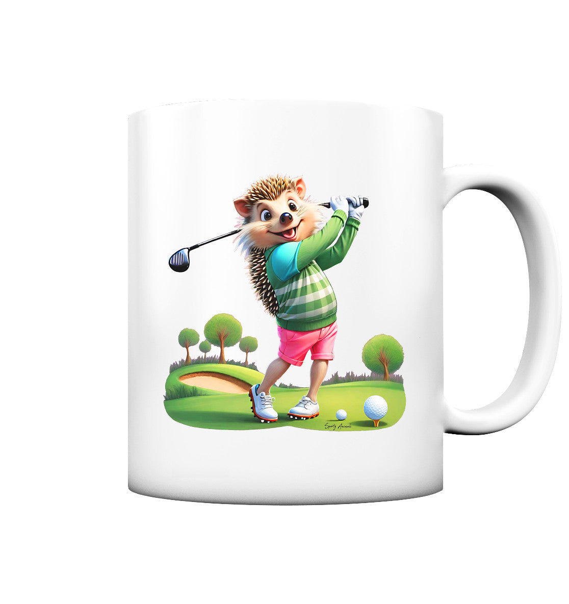 Golfing Hedgehog - Tasse matt