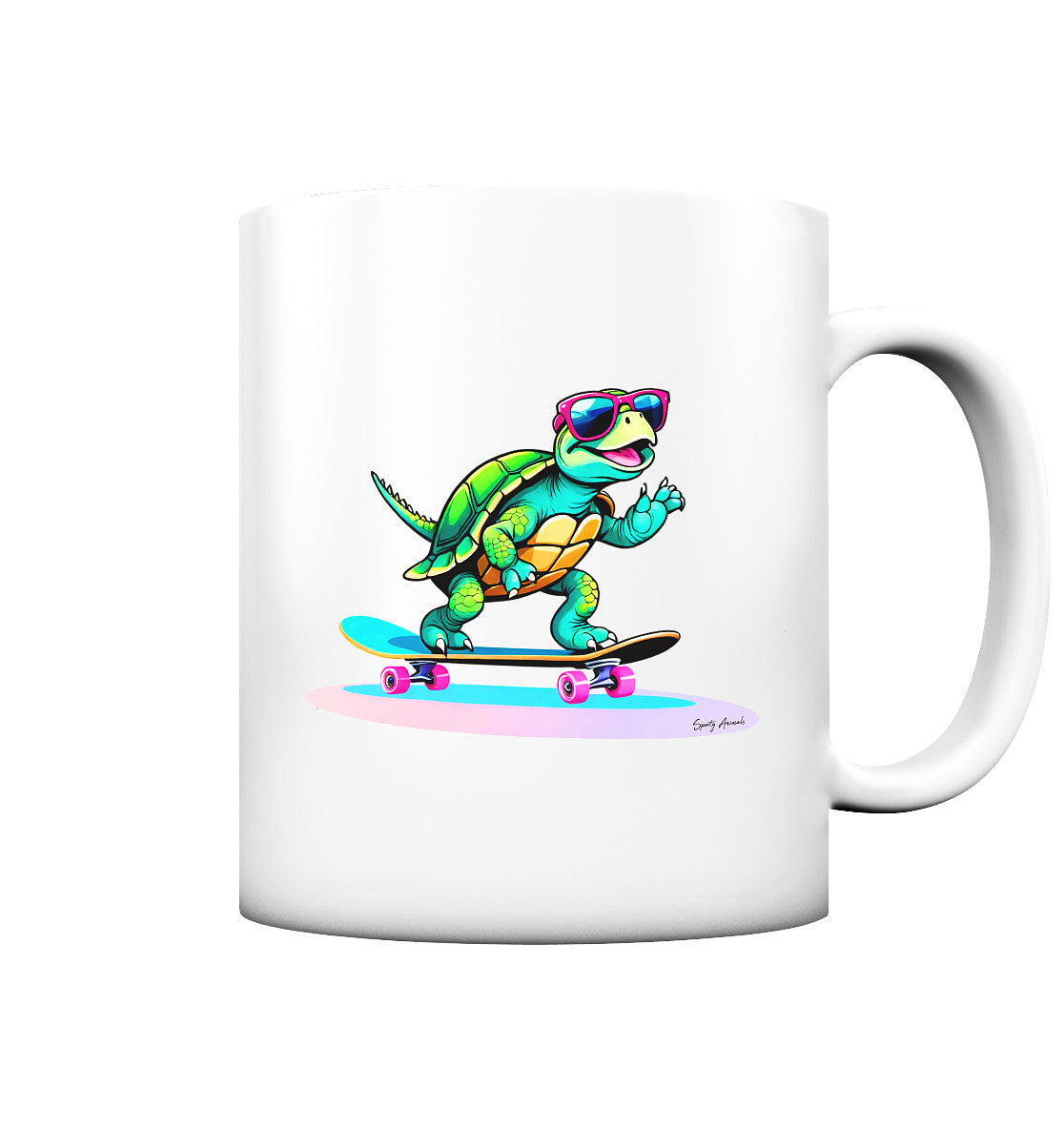 Skateboarding Turtle - Tasse matt