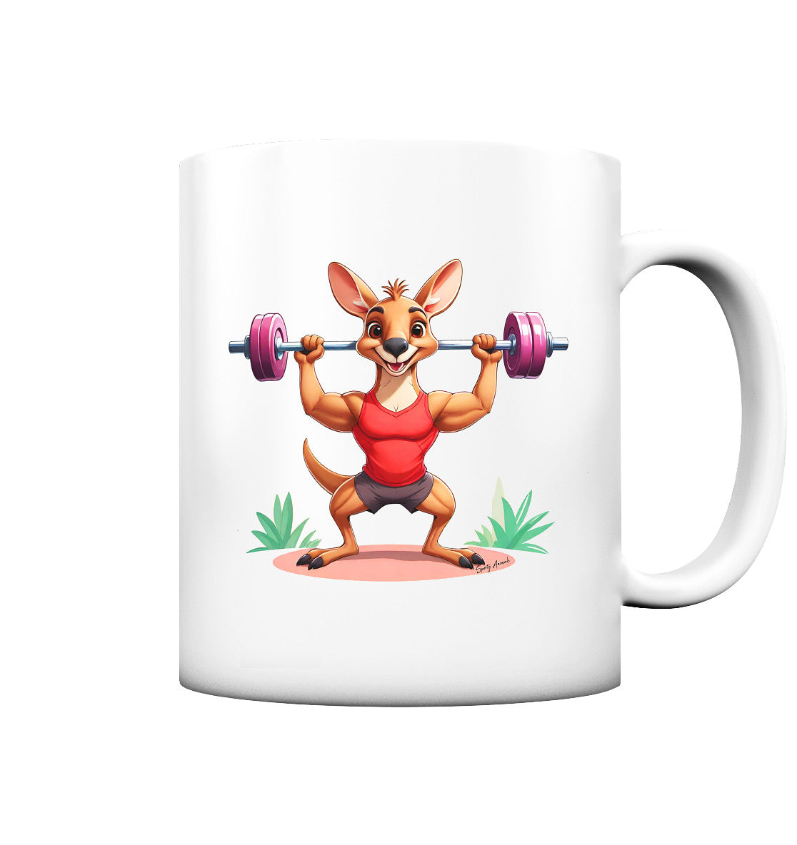 Fitness Kangaroo - Tasse matt