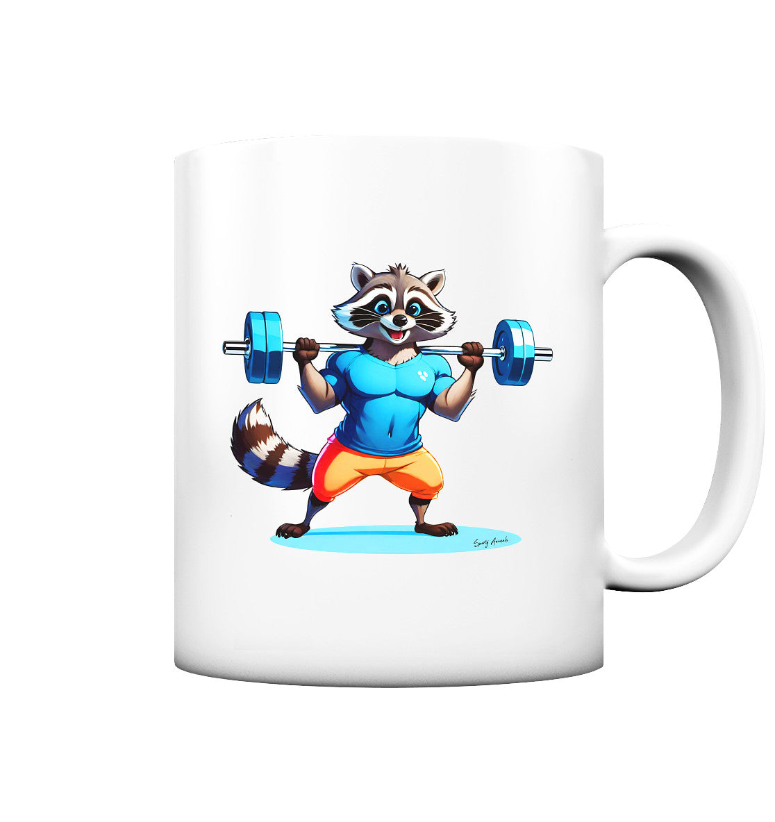 Fitness Raccoon - Tasse matt