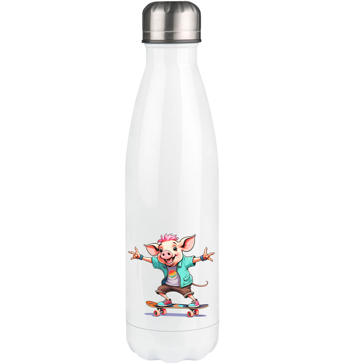 Skateboarding Pork - Thermoflasche 500ml